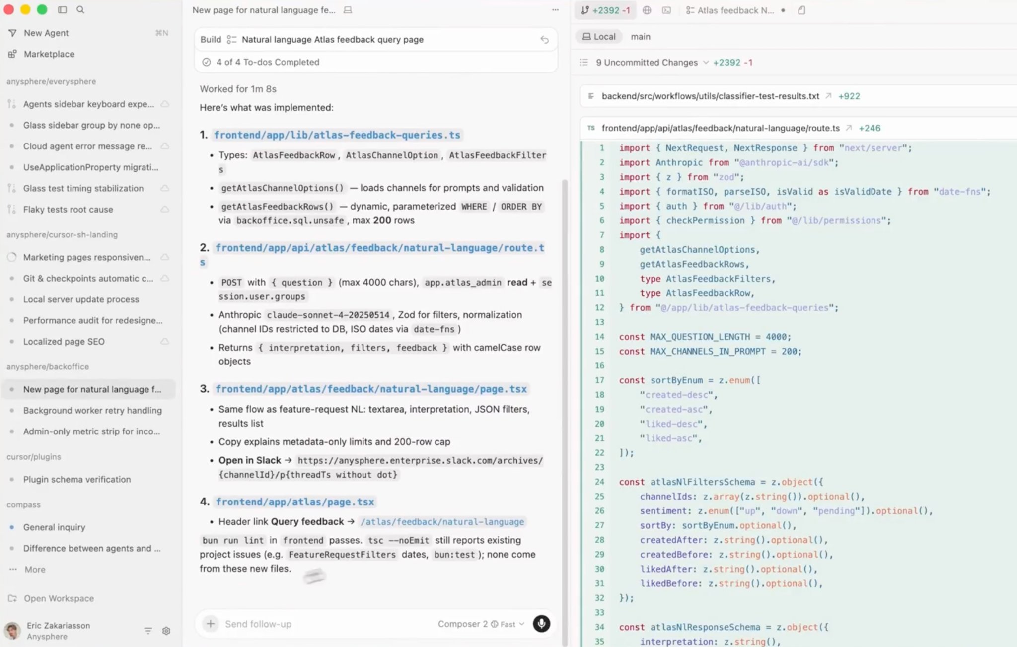 Cursor 3.0 Product Interface
