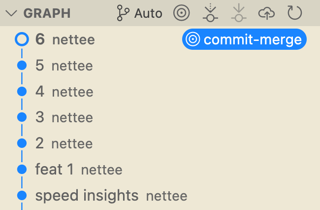 众多临时的 Git commit